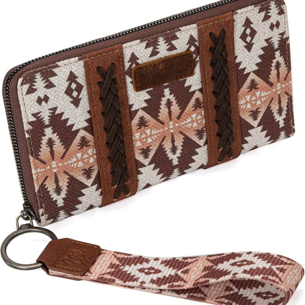 Wallet Purse for Women Western Aztec Clutch Wristlet Wallet with Credit Card Hol - Picture 5 of 6